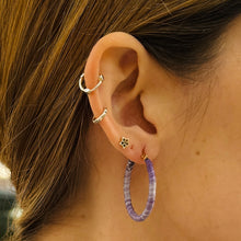 Load image into Gallery viewer, Medium Purple Saigon hoops
