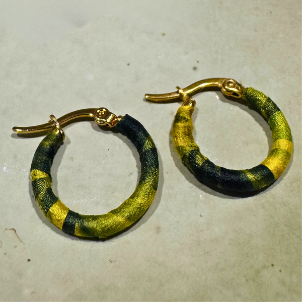 Small Olive Saigon hoops