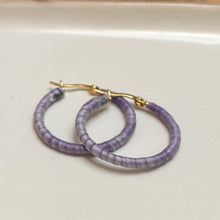 Load image into Gallery viewer, Medium Purple Saigon hoops
